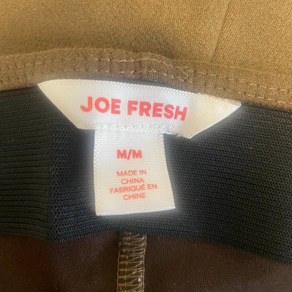 Joe Fresh Brown Faux Suede Leggings Size Medium Autumn Fall Spring Comfy - Picture 4 of 9